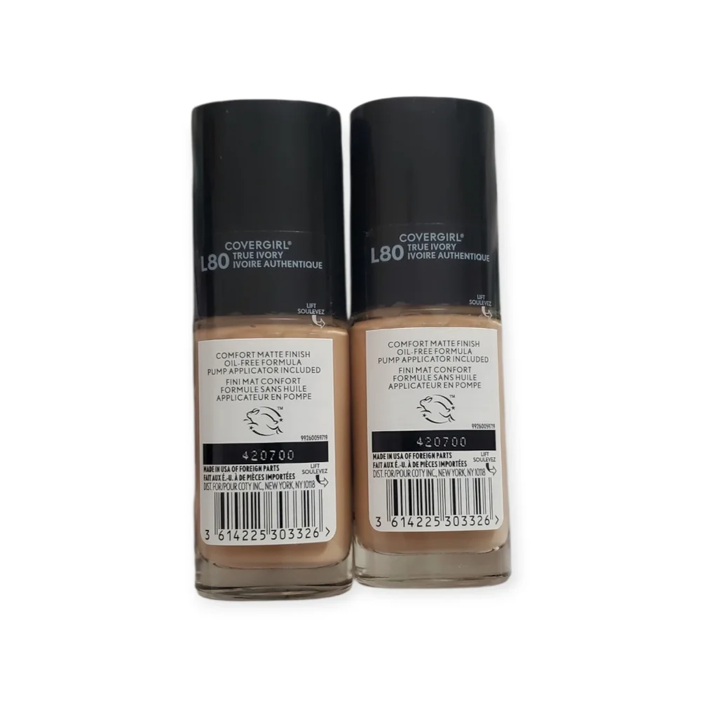 (2) COVERGIRL TruBlend Matte Made Foundation L80 Tru Ivory